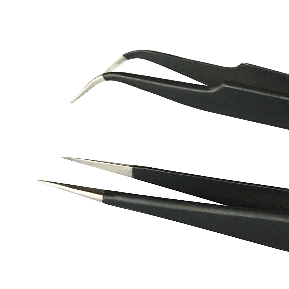 Professional Stainless Steel Tweezers Set for Manicure Eyebrows & Blackhead Removal