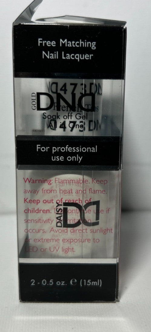 DND Daisy DND DUO 473 White Gel Nail Polish & Lacquer Set - French Tips