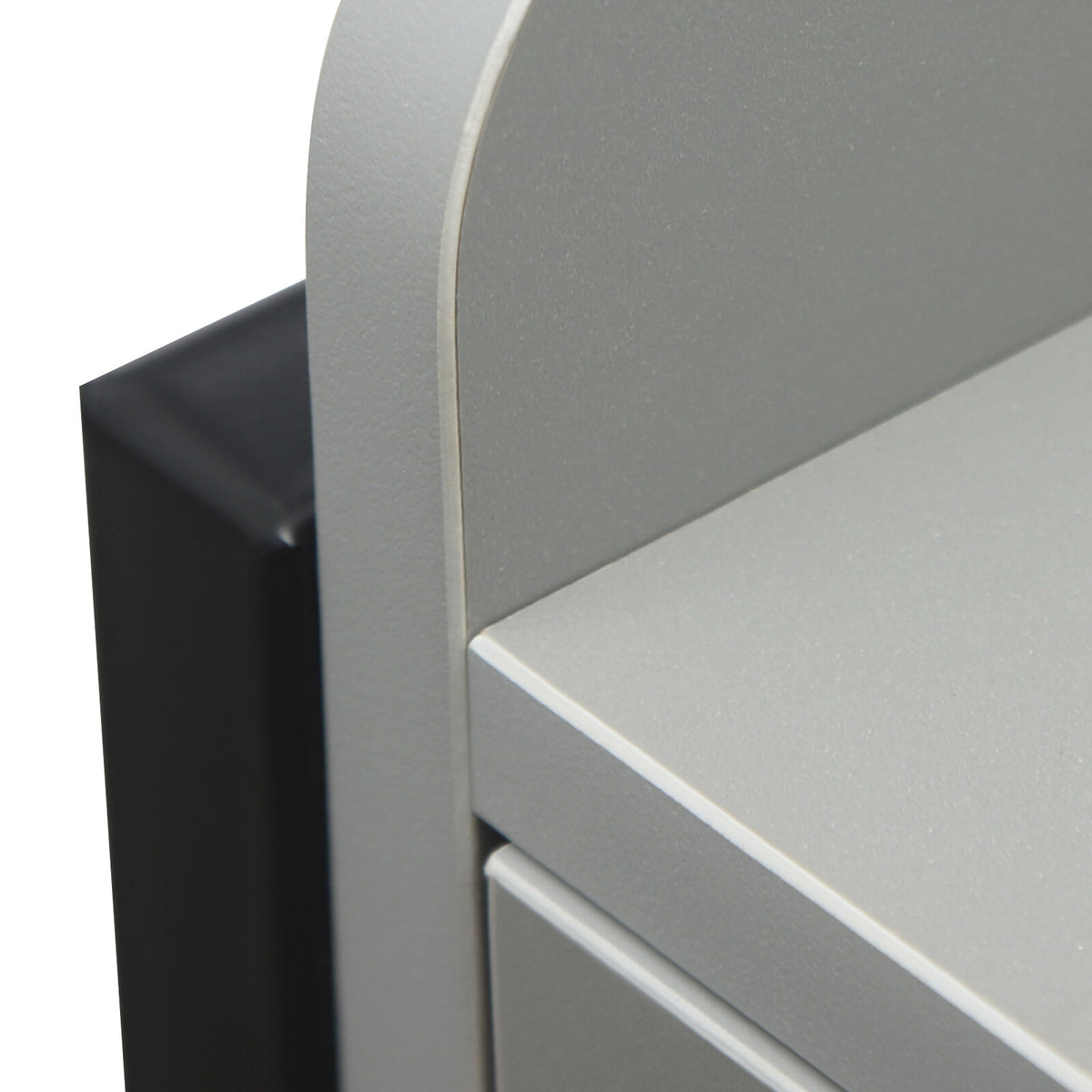 Wall Mounted Salon Storage Cabinet for Hair Salon Equipment - Black & Grey