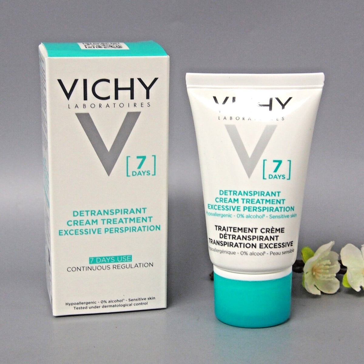 Vichy 7-Day Anti-Perspirant Deodorant Cream - 2 Pack, 30ml