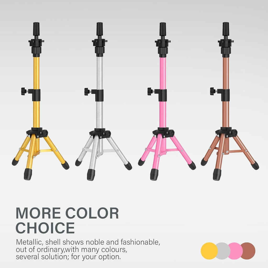 Adjustable Mannequin Head Tripod with Non-Slip Feet for Salon & Display