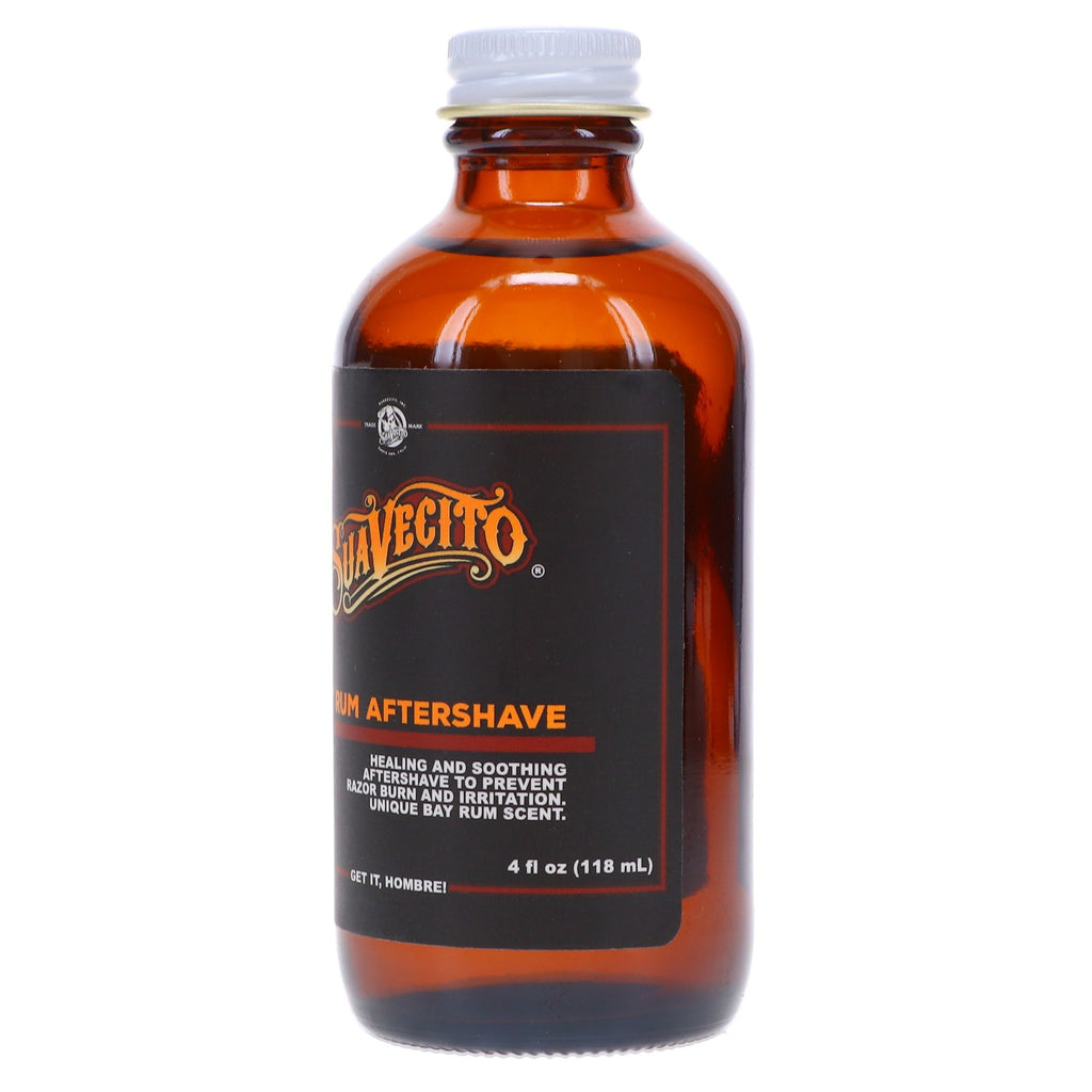 Suavecito Bay Rum Aftershave 4 oz - Classic Pore-Closing & Soothing Facial Toner
