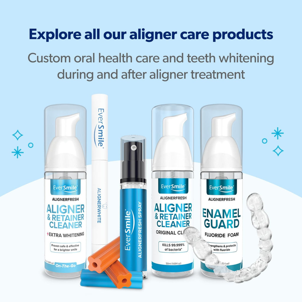 Aligner Cleaner Foam for Clear Aligners & Retainers - Whitens Teeth, Kills Bacteria