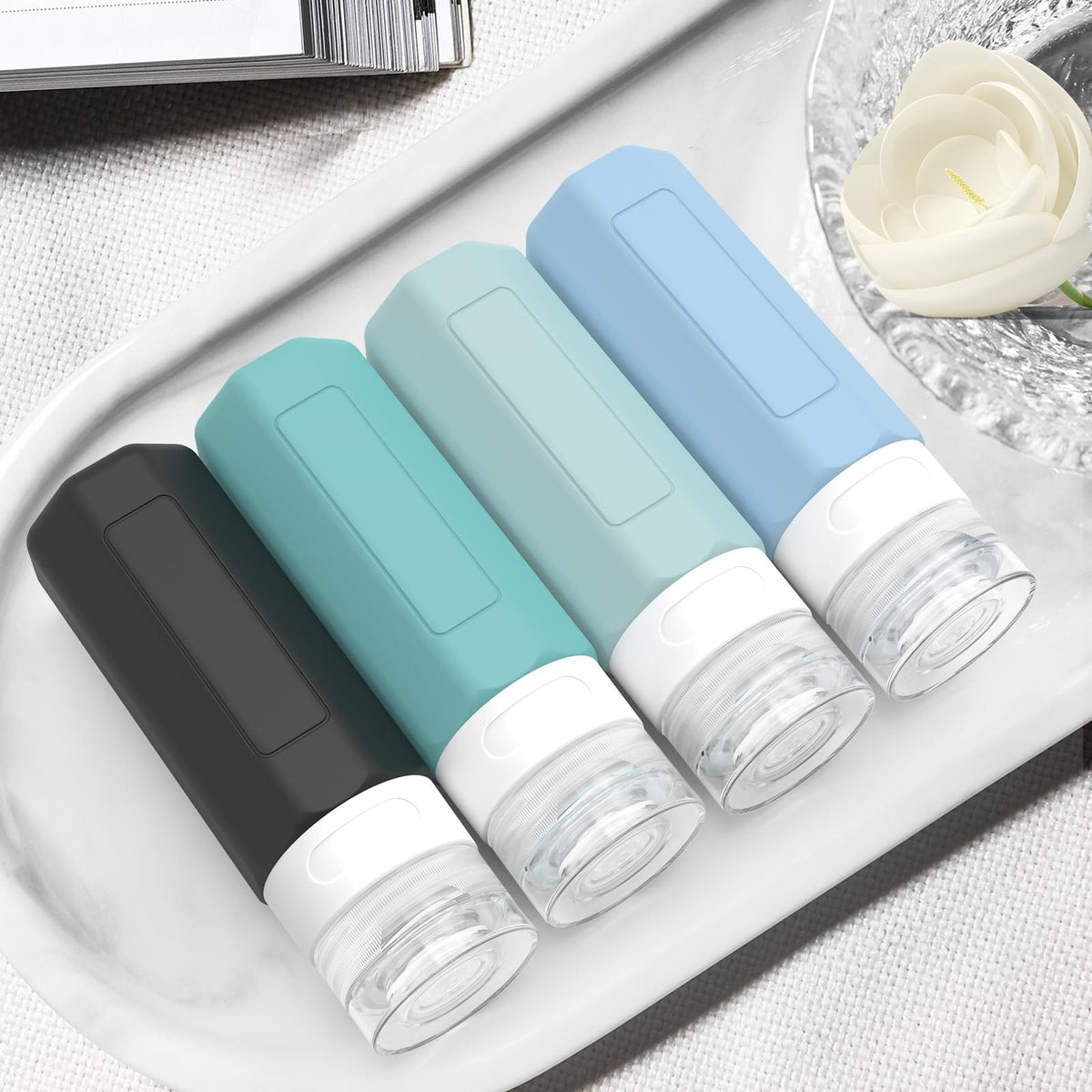 TSA Approved Travel Bottles Set - Leakproof 3oz Toiletry Containers for Carry-On