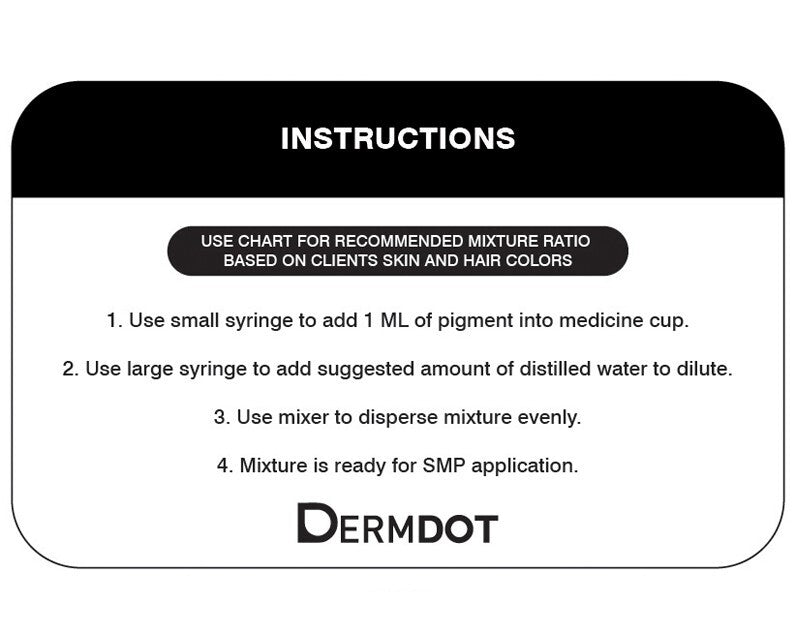 SMP Scalp Pigment Kit - Black Color for Hair Tattooing (DermDot)