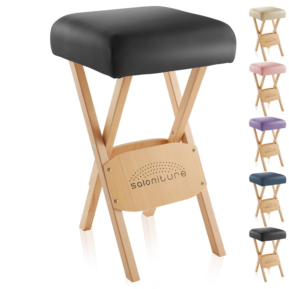Portable Folding Massage Stool with Carrying Case - Adjustable Support