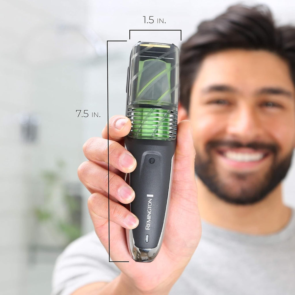Remington Vacuum Beard Trimmer with 13 Length Settings, Rechargeable & Washable