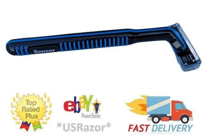 Gillette Sensor Razor Handle with 3-Blade Refill - Heavy Duty Metal