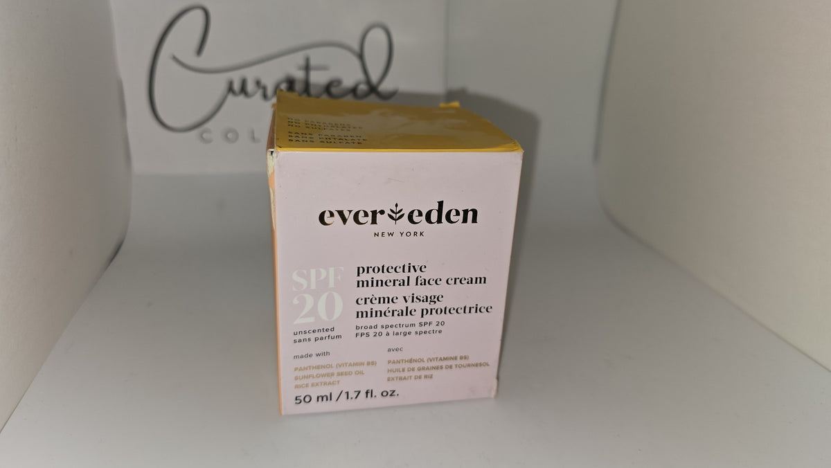 Mineral Face Sunscreen SPF 20 - Unscented Daily Moisturizer with Zinc Oxide