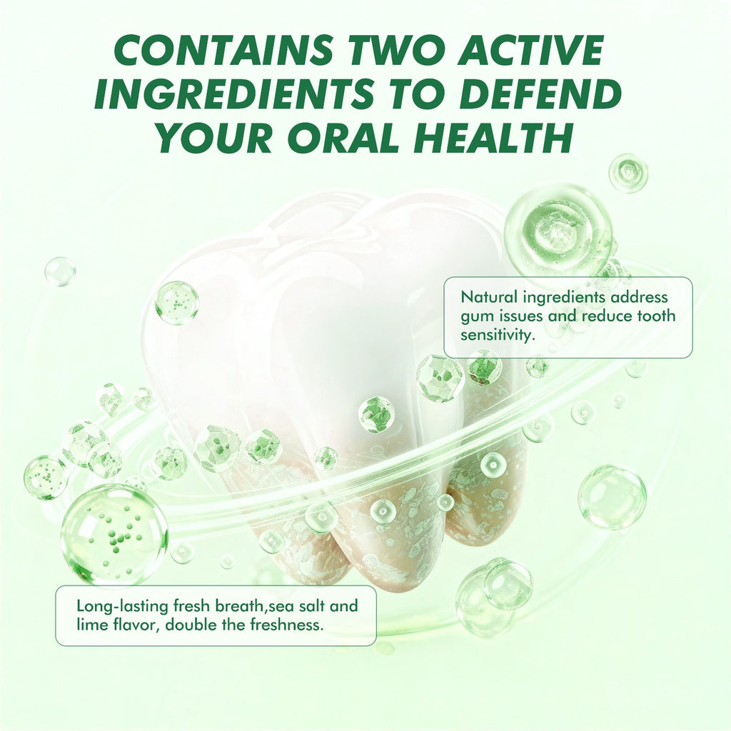 Fresh Breath Toothpaste with Sea Salt & Lime Flavor - 130g