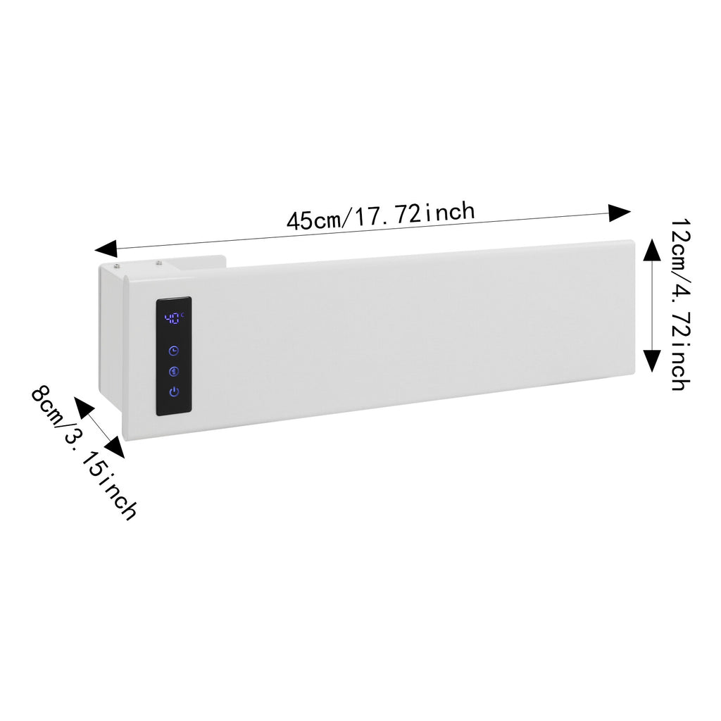 Electric Wall-Mounted Towel Warmer with Temperature & Timer Control