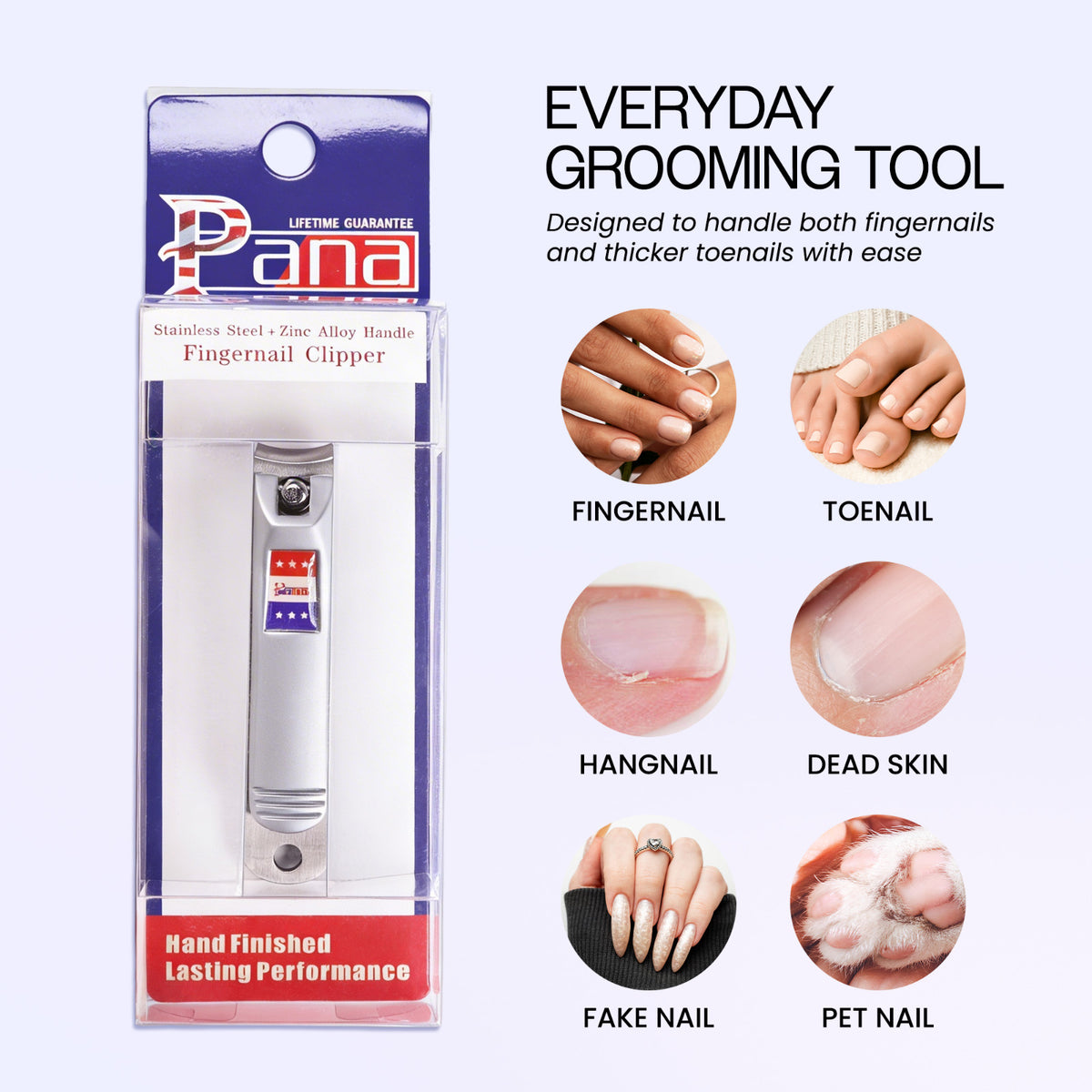 Nail Clipper with File - Manicure Fingernail & Toenail Cutter