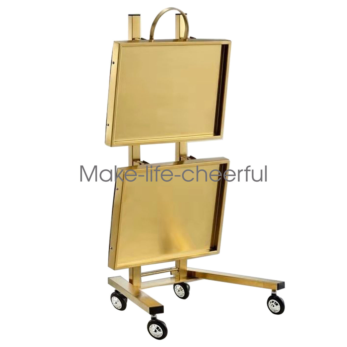 Stainless Steel 2-Tier Salon & Spa Rolling Cart with Double Storage Tray