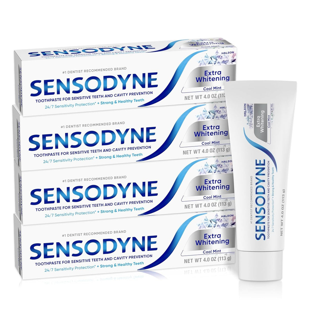Sensodyne Extra Whitening Cool Mint Toothpaste for Sensitive Teeth 4 oz