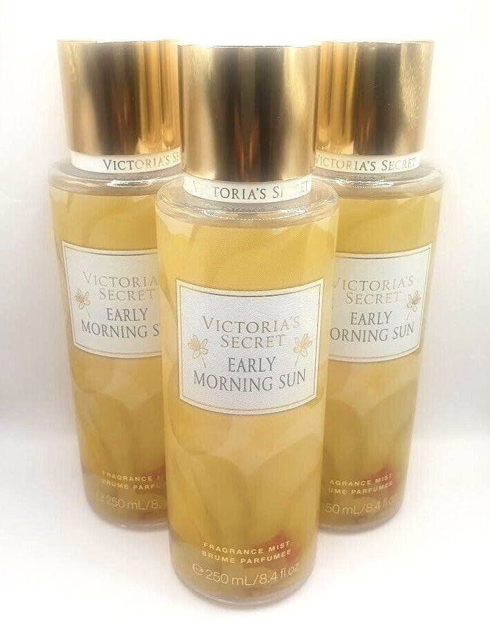 Victoria's Secret Early Morning Sun Body Mist Set of 3 8.4 Fl Oz Limited Edition