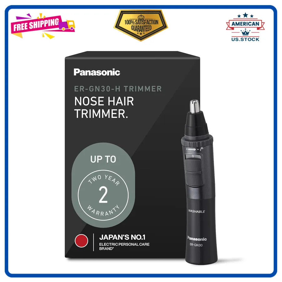 Wet Dry Nose and Ear Hair Trimmer for Men - Waterproof Facial Grooming Device