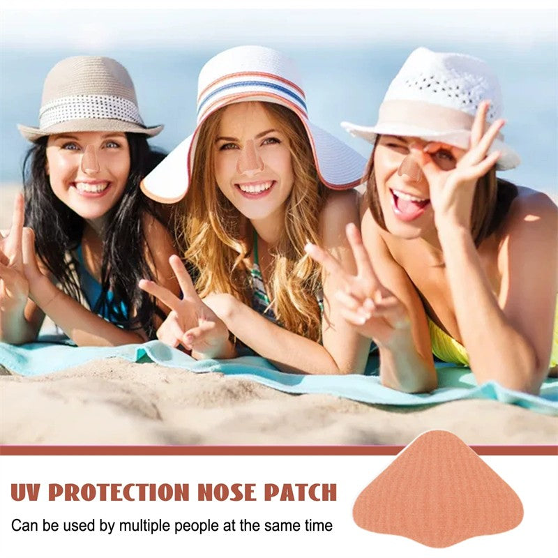 24 Pack Sun Protection Nose Patches UV Shield for Outdoor Activities - Beige