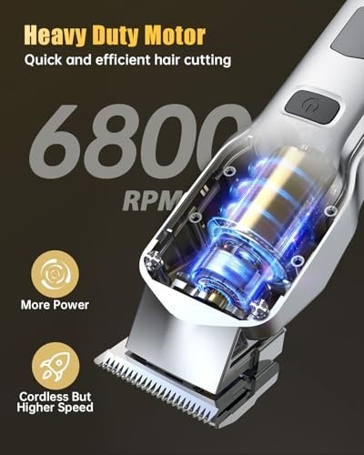 Cordless Hair Clippers & Trimmers Set for Men – Professional Grooming Kit with Adjustable Fading & Blending