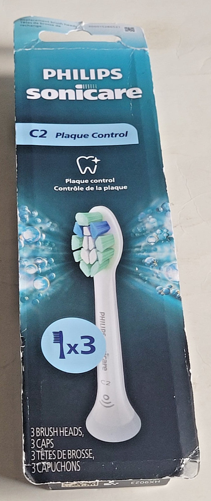 Philips Sonicare C2 Toothbrush Replacement Heads 3 Pack White New Sealed