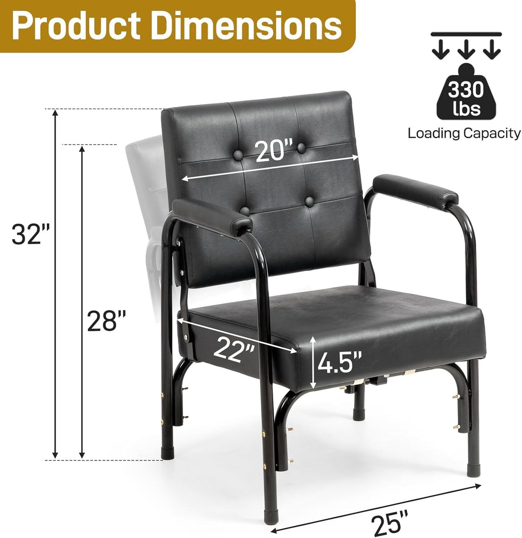 Auto Recline Shampoo Chair with Tilted Backrest for Salon & Barber Use