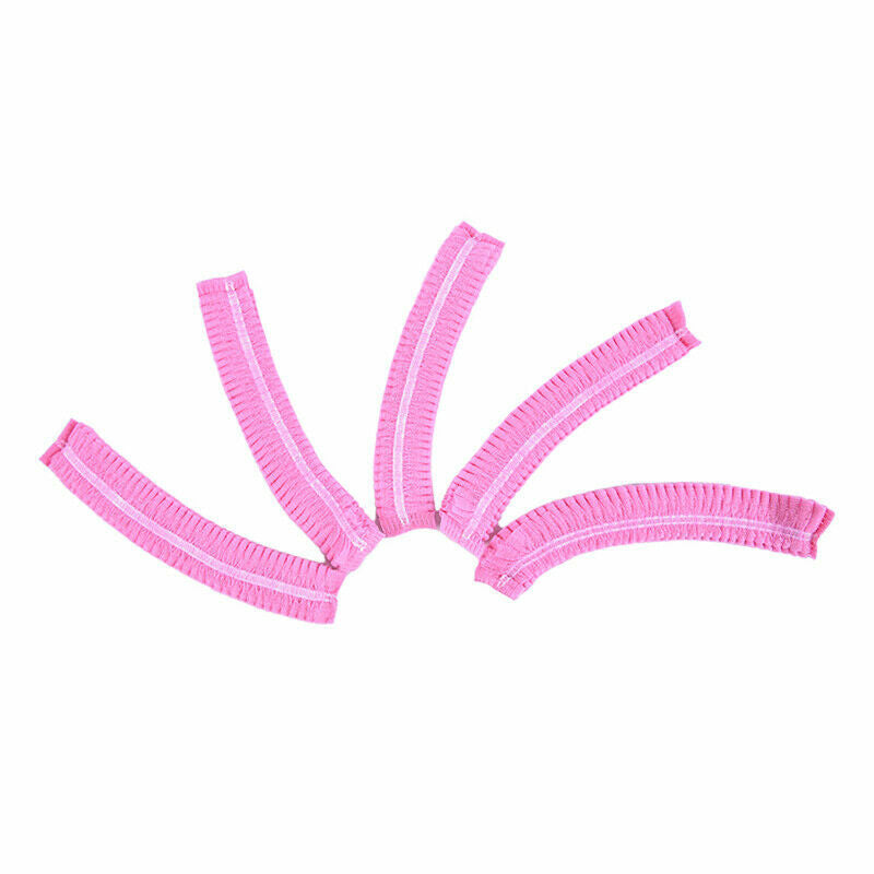 Pink Disposable Hair Net Bouffant Cap - 100 Pack for Kitchen & Medical Use
