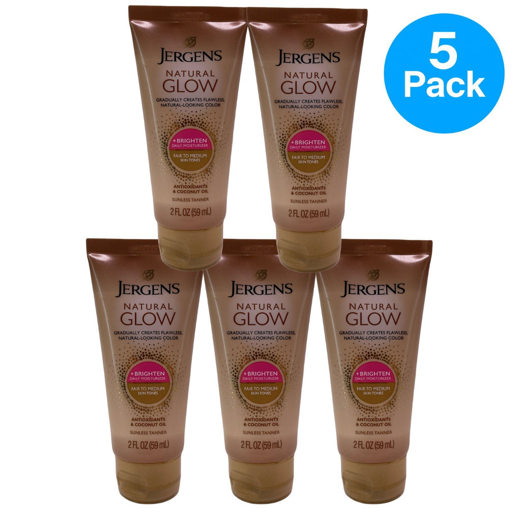Self Tanner Natural Glow Fair to Medium Sunless Tanner 2 Oz - 5 Pack