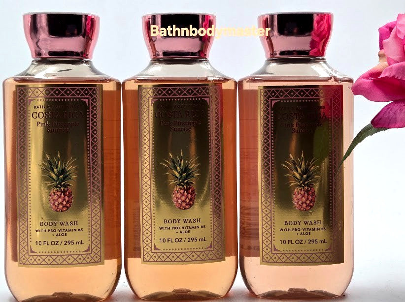 Bath & Body Works Costa Rica Shower Gel Set - Pink Pineapple 10 oz x 3