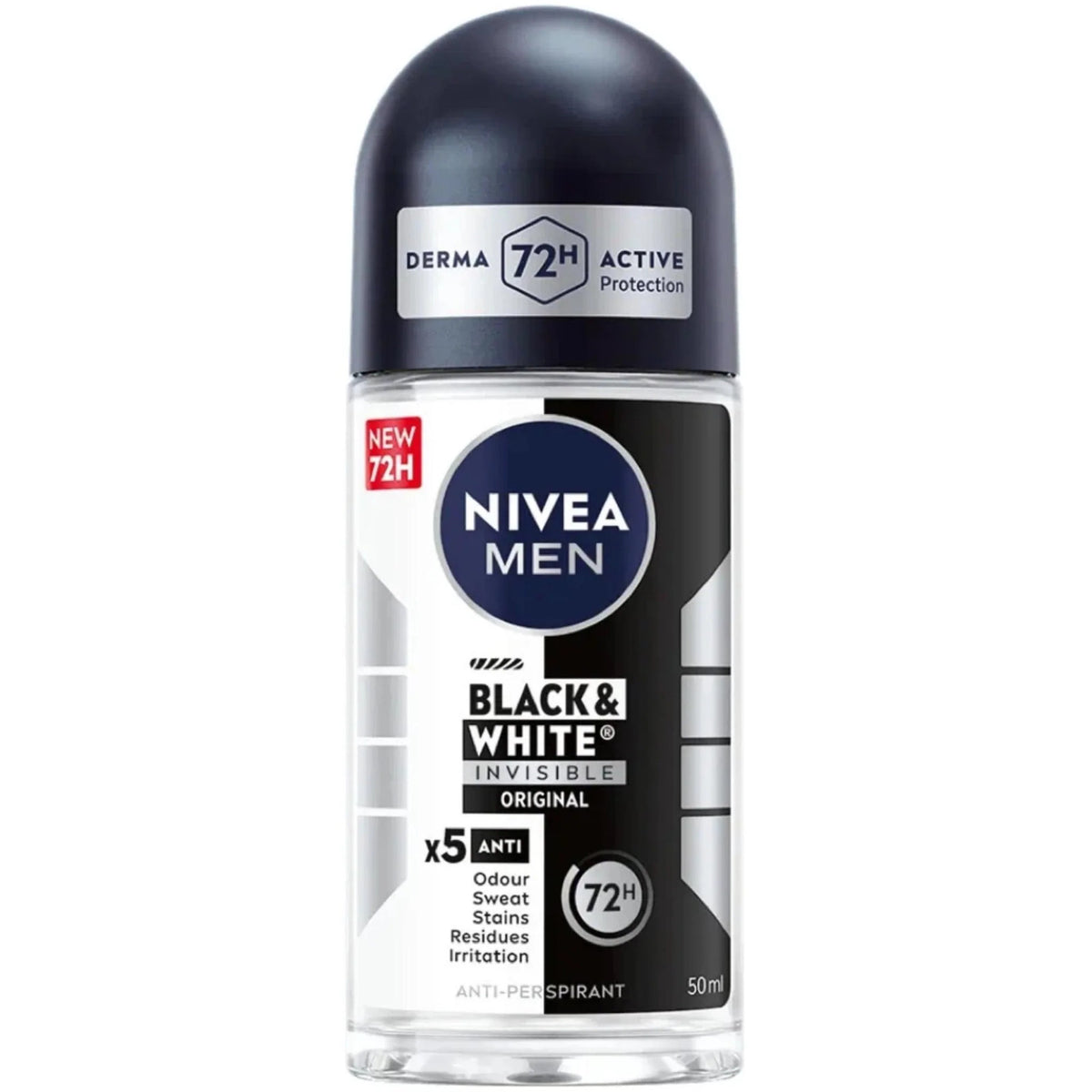 Nivea Men Black & White Original Roll-On Deodorant 3 Pack, 50ml
