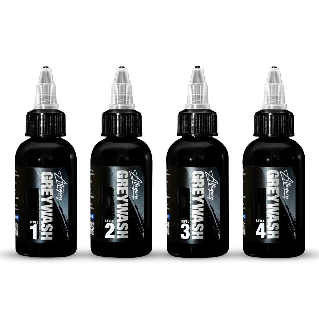 Allegory Greywash Tattoo Ink Set - 4 Shades, Professional Studio Quality