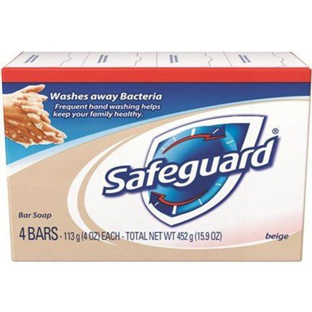 Antibacterial Deodorant Soap Bar - Eliminates 99% of Bacteria, Beige, 4 Count