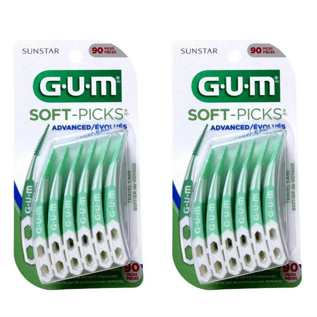 Dental Picks with Travel Case - Soft Bristles for Plaque Removal, Deep Reach, 90 Count