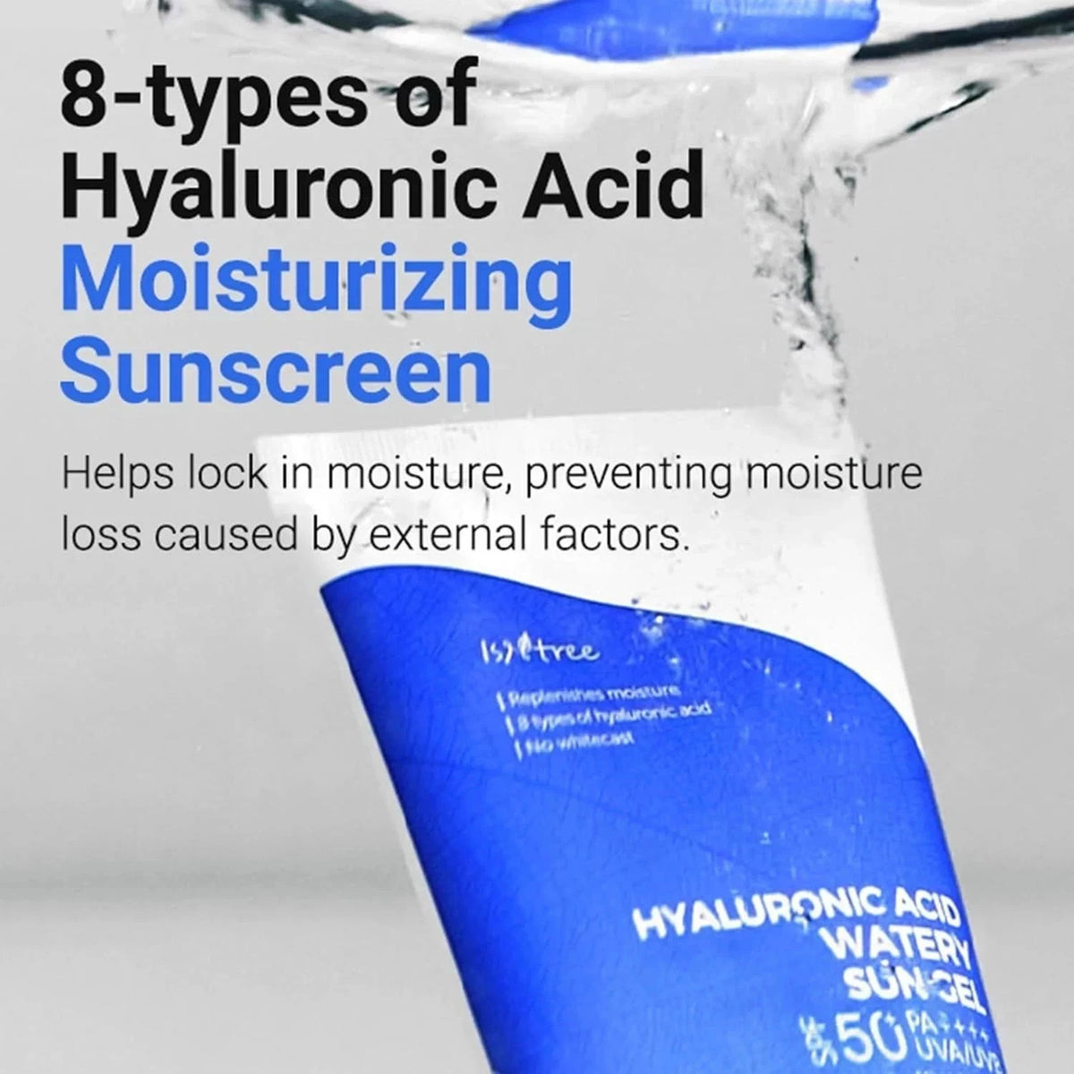 SPF 50+ PA++++ Hyaluronic Acid Sun Gel Sunscreen for All Skin Types 50ml