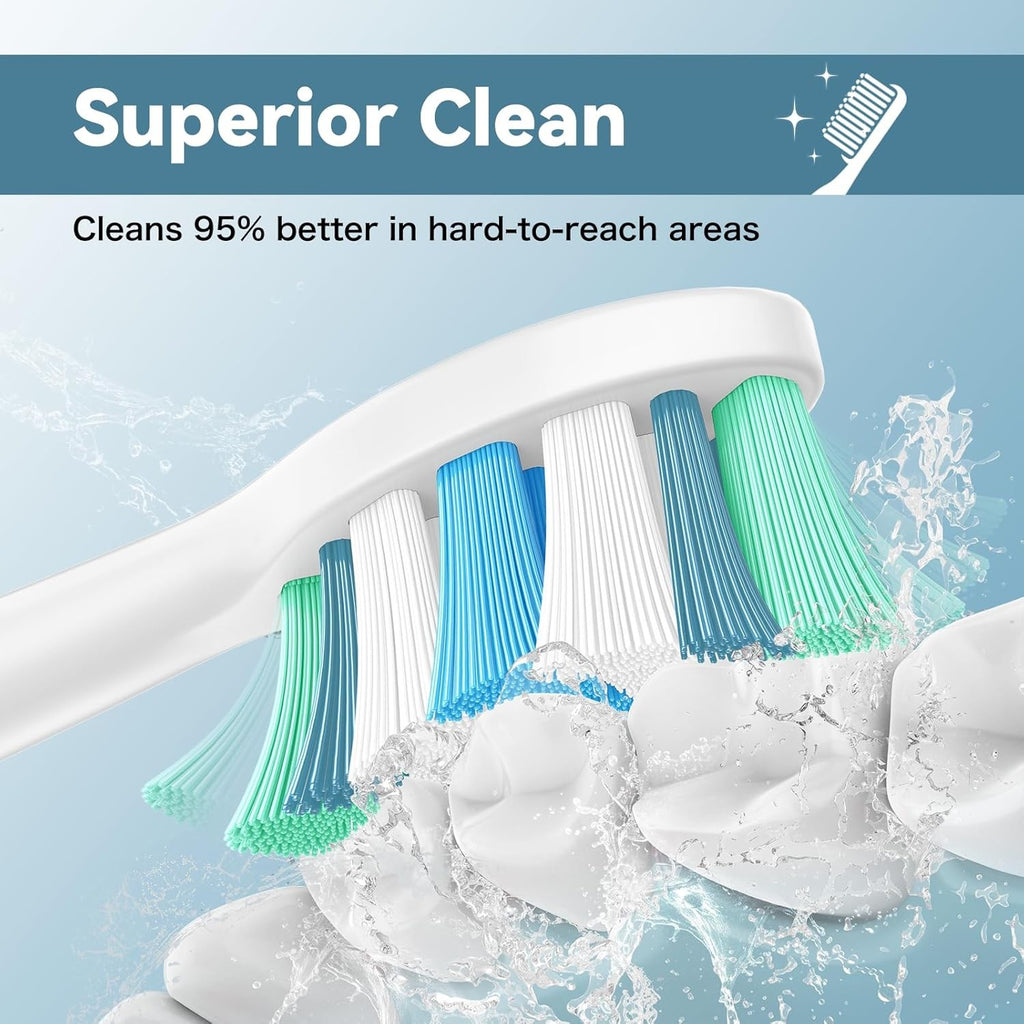 Electric Toothbrush Replacement Heads for Philips Sonicare - 8 Pack, Soft Bristles