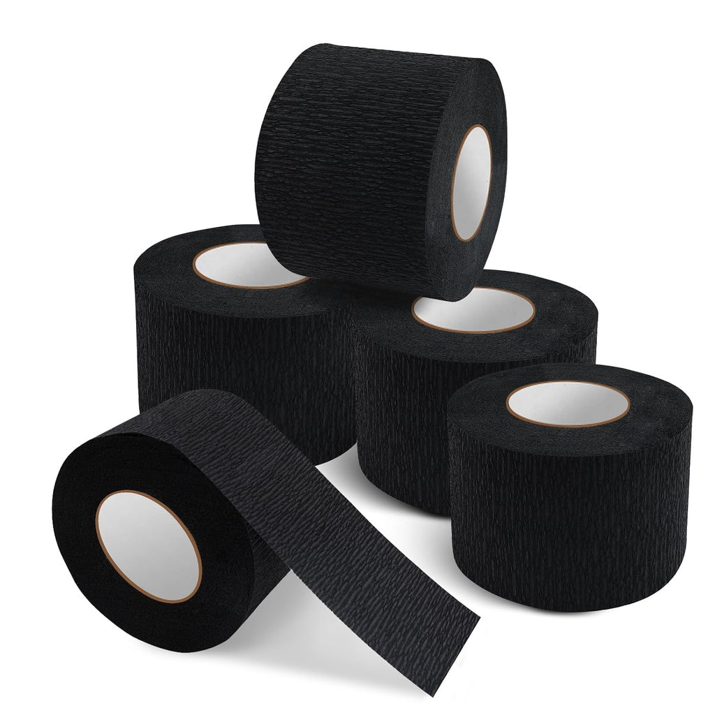 Disposable Barber Neck Strips 5 Rolls Black Hygienic Hairdressing Supplies