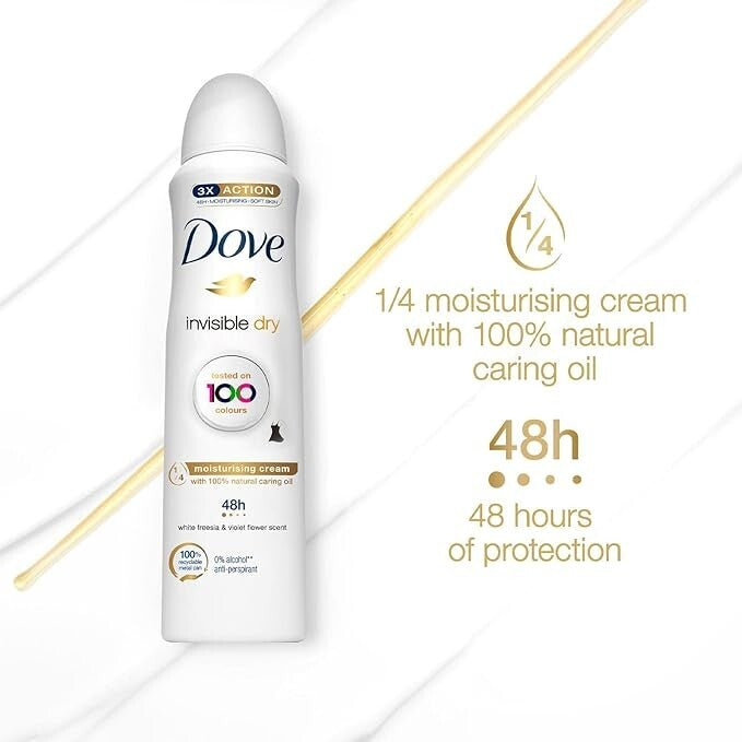 Dove Invisible Dry Anti-Perspirant Deodorant Spray 150ml - 6 Pack
