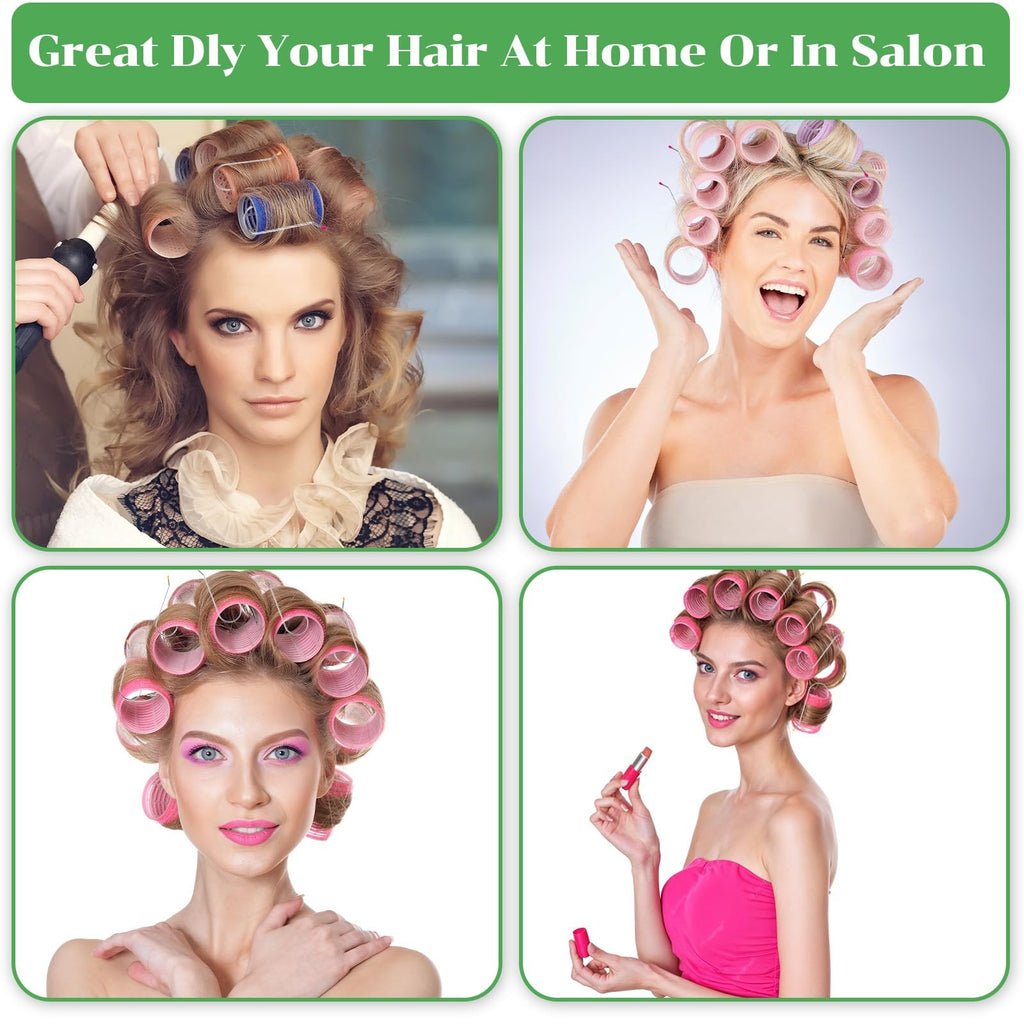 Hot Roller Clips 24 Pack - Hair Curling Tool Accessories for All Sizes