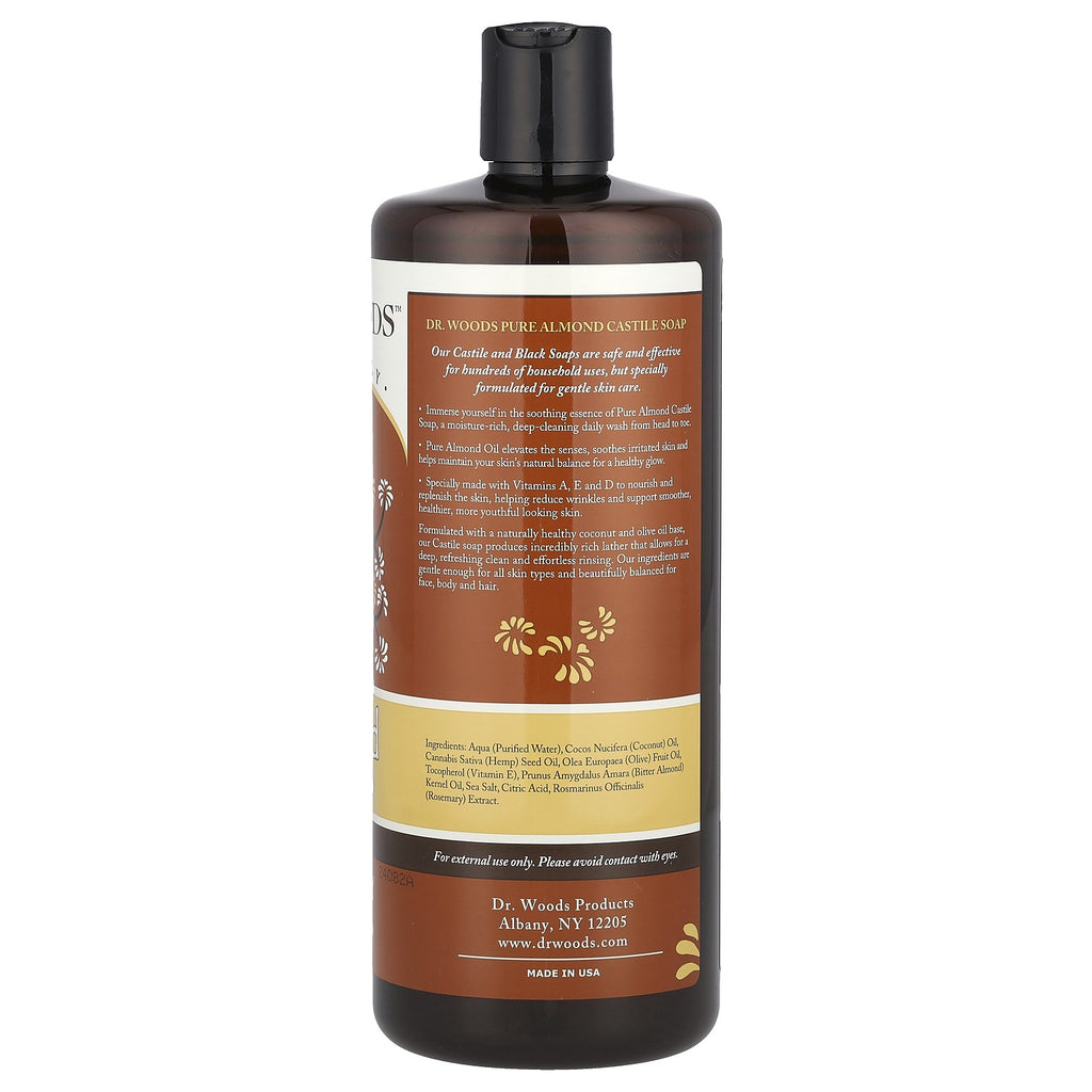 All-Natural Almond Castile Soap - Cruelty-Free, Vegan, 32 fl oz