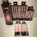 Beauty Tool Set with Cuticle Nippers Tweezers Scissors Face Sponge & Razors