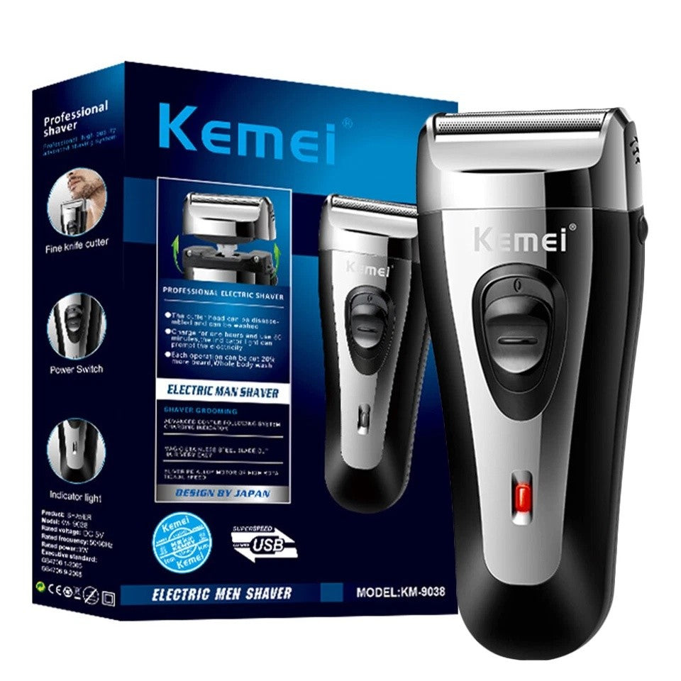 Men's Rechargeable Electric Beard Trimmer Shaver Razor - Cordless USB