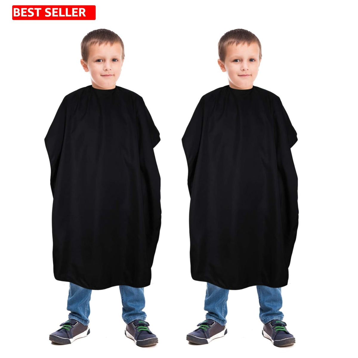 Kids Waterproof Hair Cutting Cape 2 Pcs Adjustable Salon Stylist Aprons
