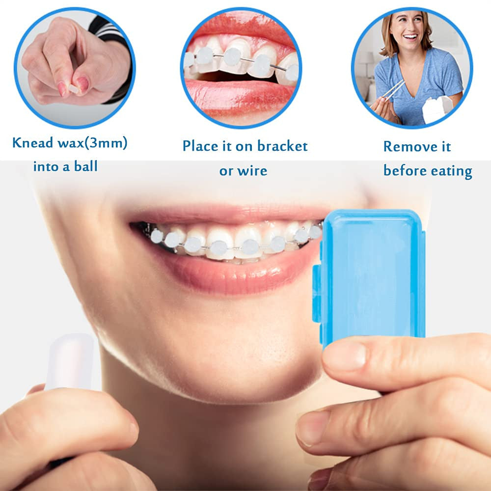 Orthodontic Wax for Braces 6 Pack - Colorful Dental Care Relief