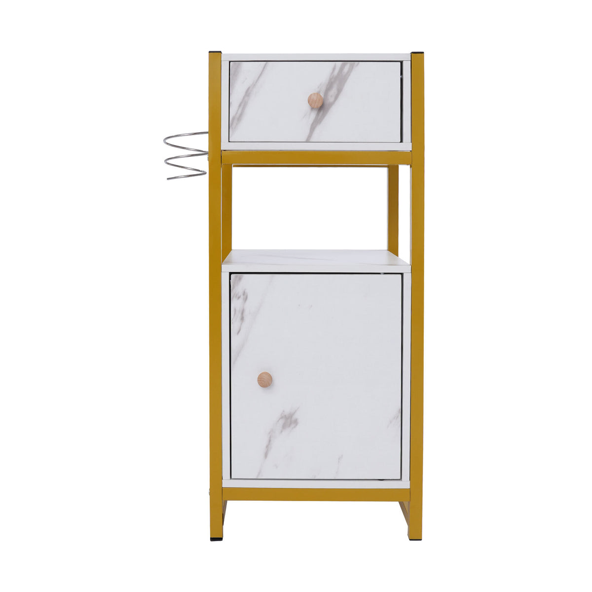 Hair Tool Rack with Drawer and Storage Cabinet for Barber Shop