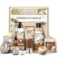 Vanilla Coconut Spa Gift Set for Women - Bath & Body Self Care Kit