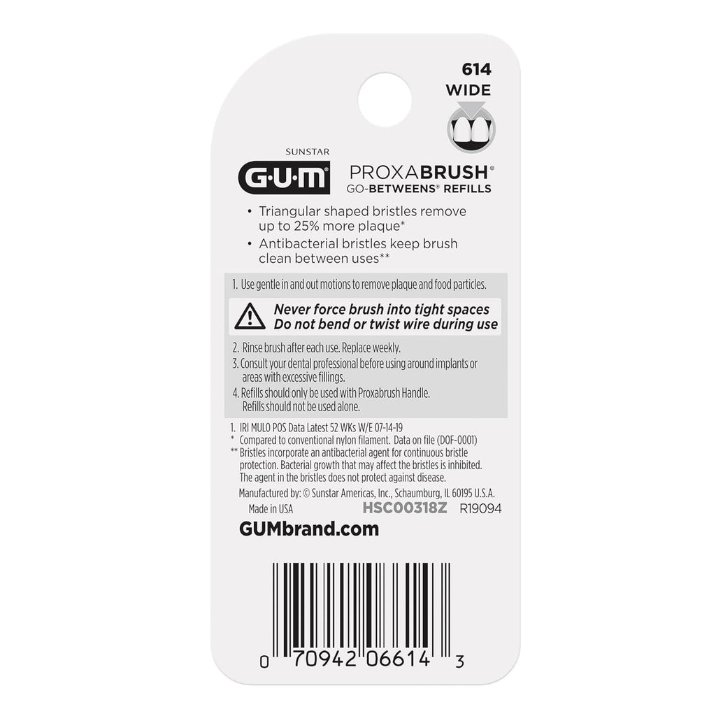 Wide Interdental Dental Brush Refills for Braces & Appliances - 8 Count