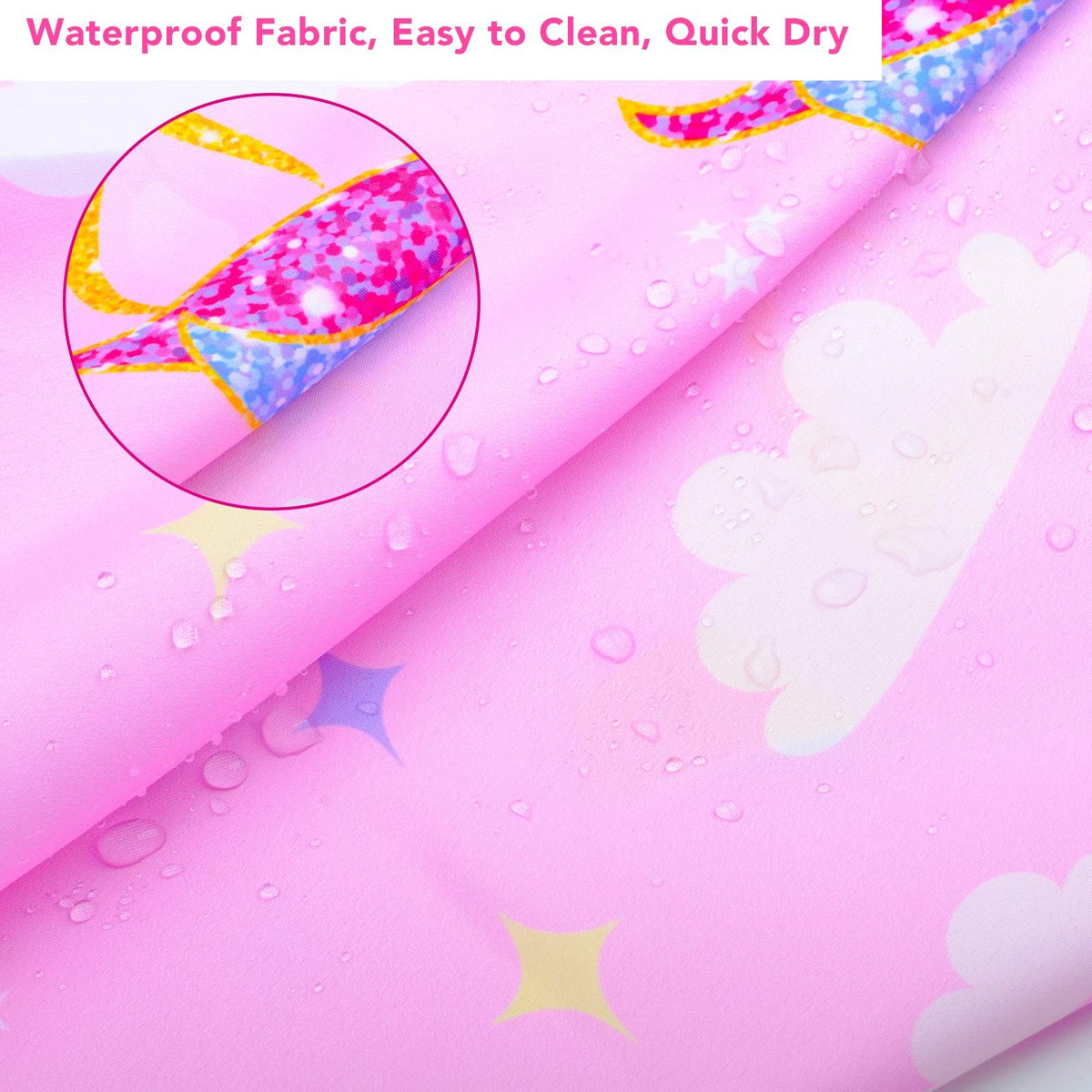 Kids Waterproof Haircut Cape with Unicorn Dino Print – Adjustable & Reusable