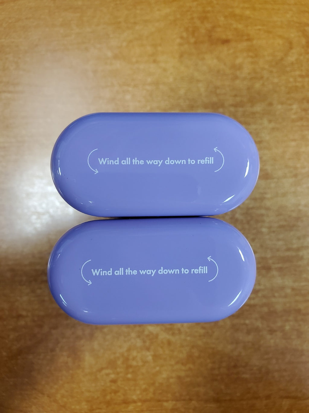 2 Pack Refillable Deodorant Cases with Lilac Ghost Cat Design