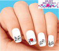 Music Notes & Heart Waterslide Nail Decals - Set of 20 Nail Art Stickers
