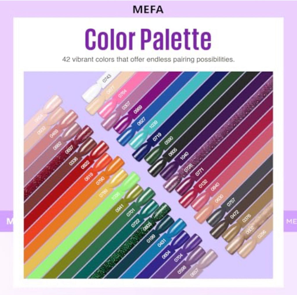 46-Piece Gel Nail Polish Set with Base, Top, Matte & Glitter Coats - 42 Colors