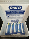 Oral-B Floss Action Replacement Brush Heads Pack of 5 for Electric Toothbrush