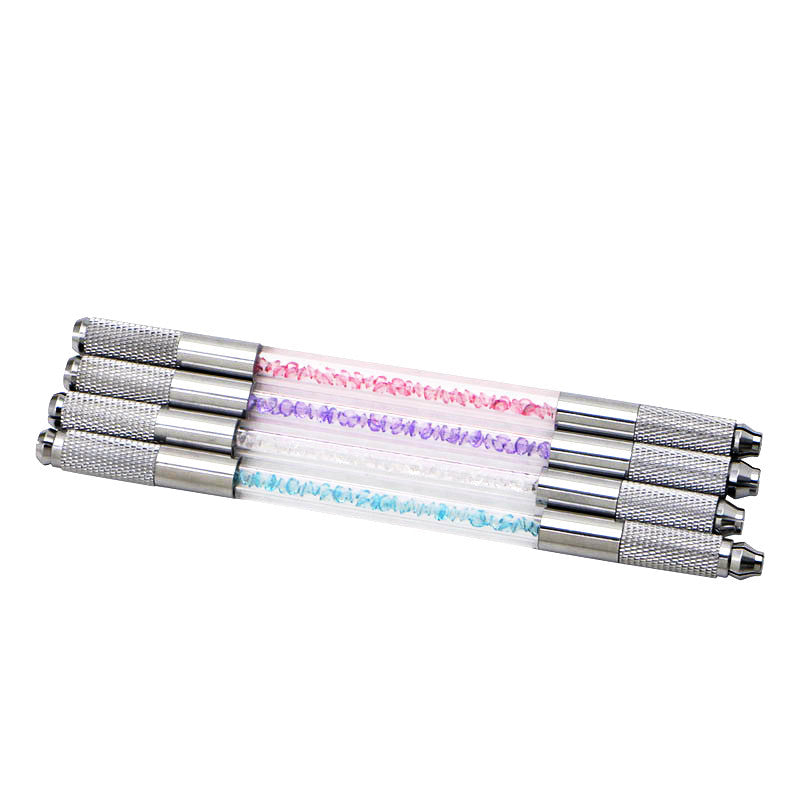 Manual Microblading Pen for Eyebrows - Double Ended Acrylic Tattoo Tool